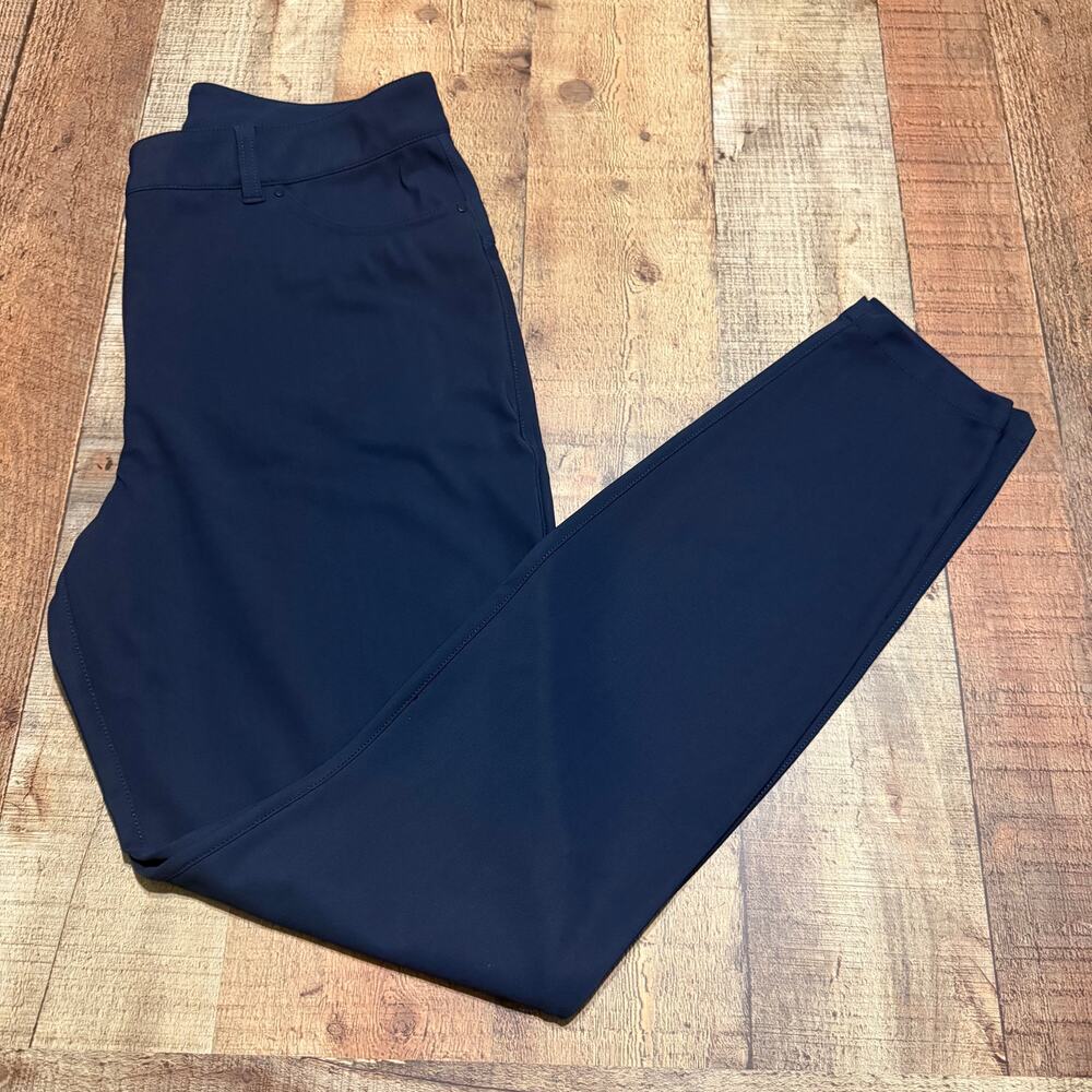 Lululemon Women's Navy Blue City Sleek Slimfit HR Pants Sz 32 Workwear Comfort